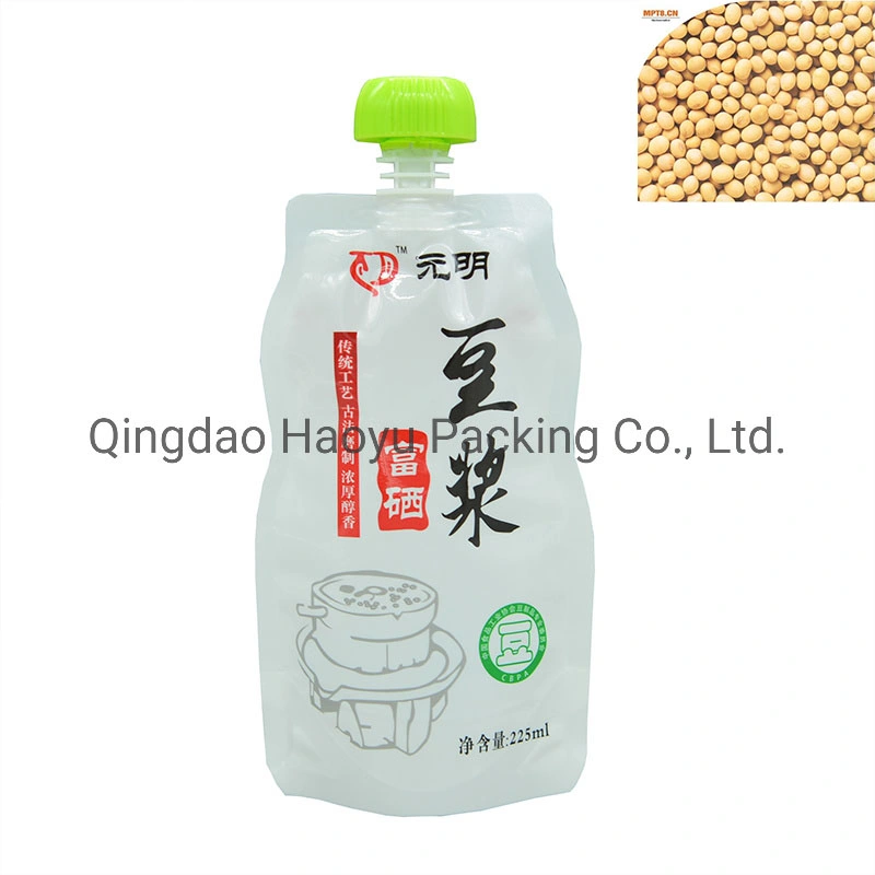 Plastic Printing Health Food Soybean Milk Stand up Pouch for Soy Milk Juice