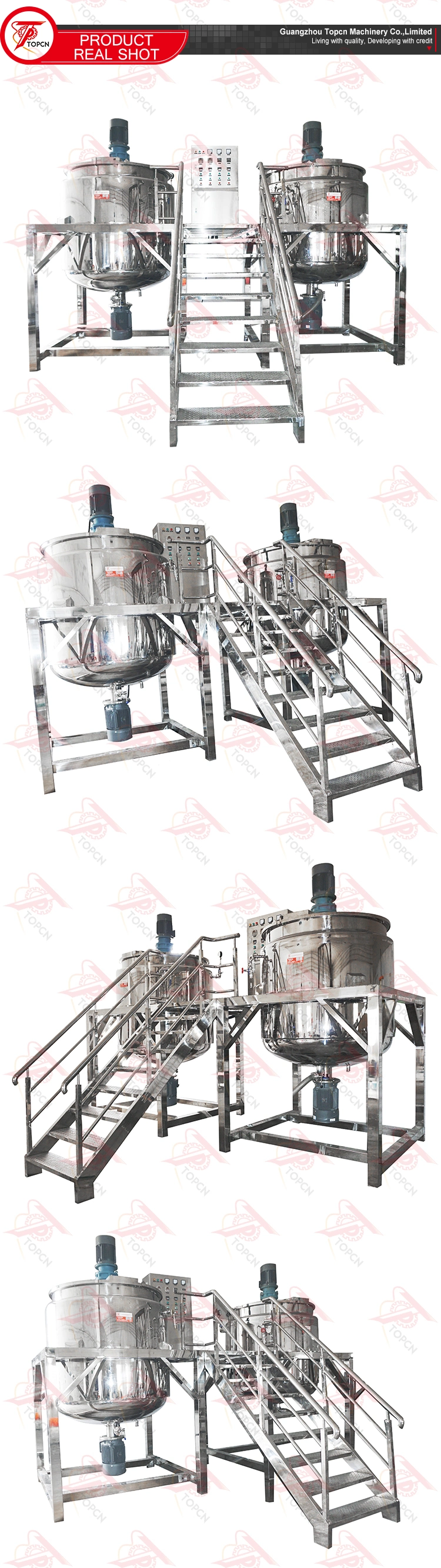 Stainless Steel Electric Chemical Homogenizer Machine Liquid Cream Mixing Tank