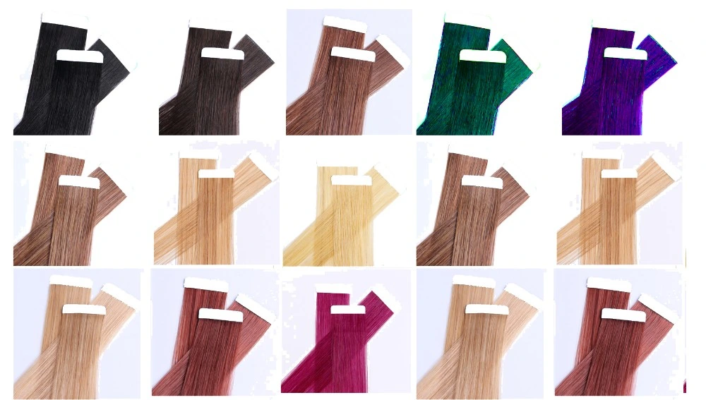Hair Product Brazilian Virgin Unprocessed Hair Double Drawn No Shine Skin Weft Tape Human Hair Extensions
