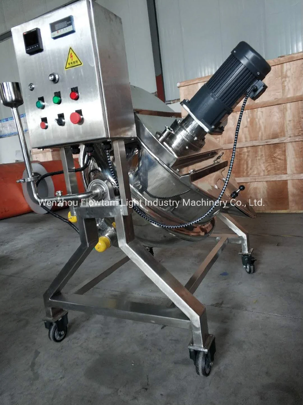 Excellent Stainless Steel Tilting-Type Industrial Jacketed Cooker with Mixer