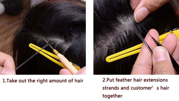 100% Human Hair Virgin Hair Product Top Quality Easy Pull Hair Extension