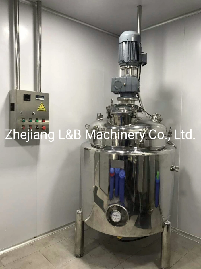 Steel Hydraulic Lifting and Descending Cosmetic Emulsifier Industrial Shearing Lotion Homogenizer Cream Mixer Machine