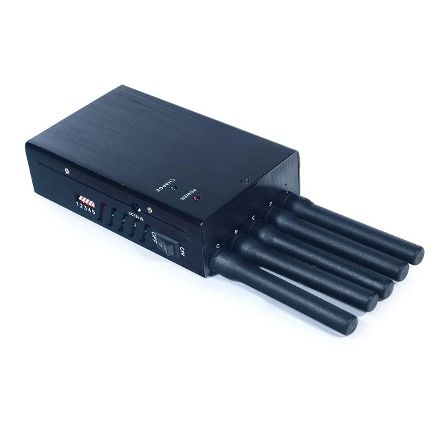 5 Band Portable Cell Phone Jammer, Portable GPS Jammer, Portable WiFi Jammer