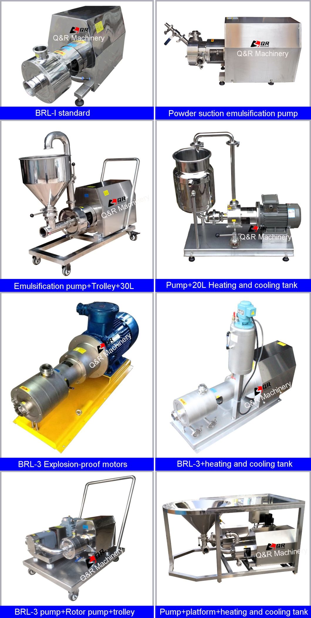 Stainless Steel Sanitary Movable Homogeneous in Line High Speed Ream Mixer Emulsion Pump