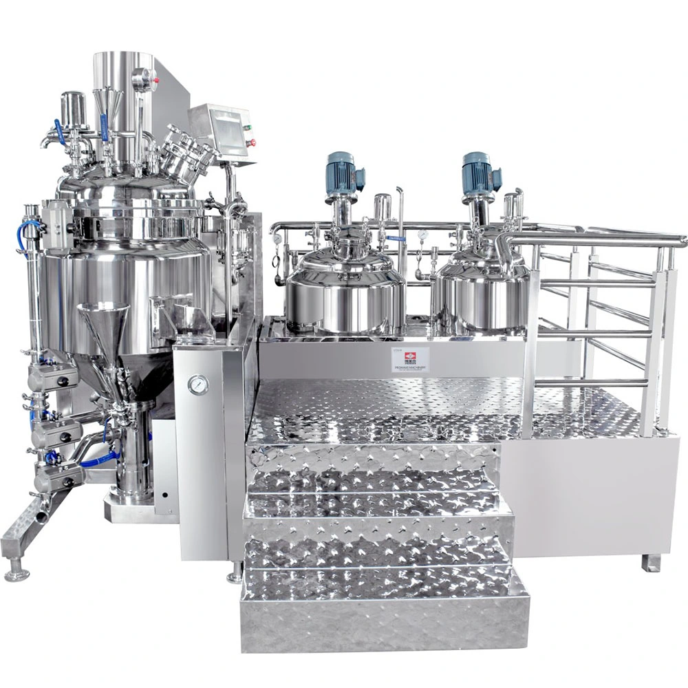200L Vacuum Homogenizing Emulsifier Germany Ika 200L Cream Making Emulsifying Machine Steam Heating, 80L, Working 60L Advanced