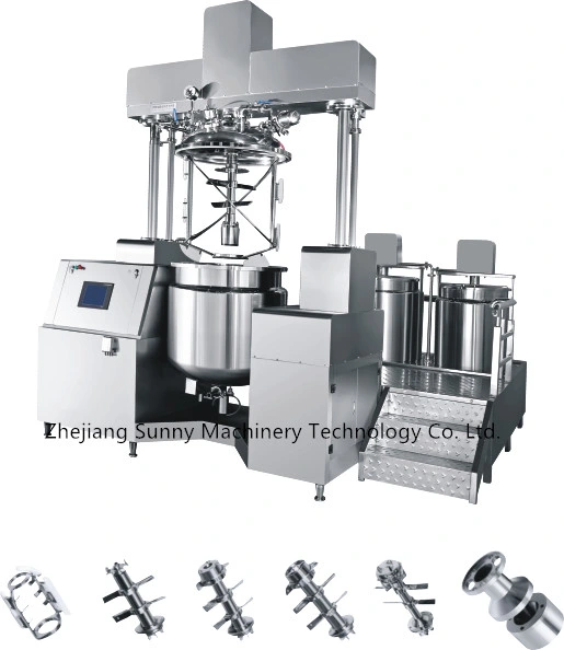 Shampoo Vacuum Emulsifying Blender Mixer with PLC Control System