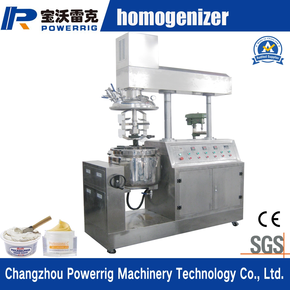 China High Quality Cosmetic Making Machine Vacuum Emulsifying Mixer Machine with Homogenizer Mixing Tank