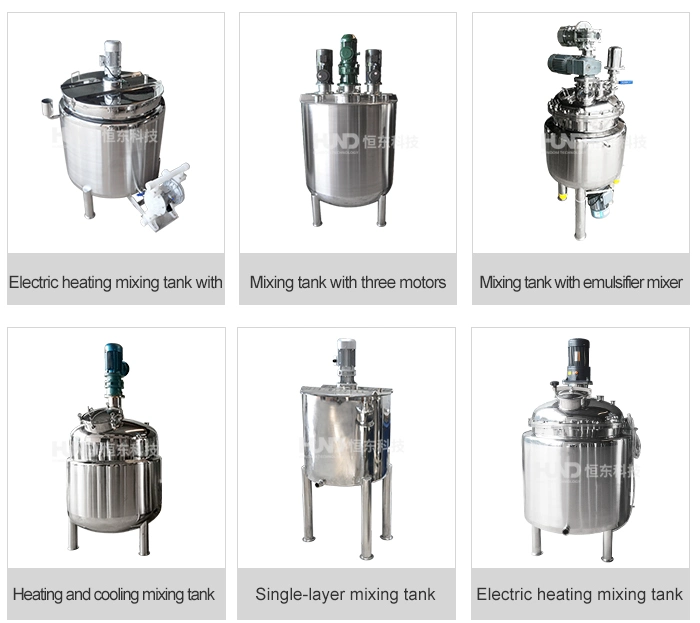 Stainless Steel Food Blending Machine Ketchup Sauce Mixing Tank Detergents Jacketed Mixer