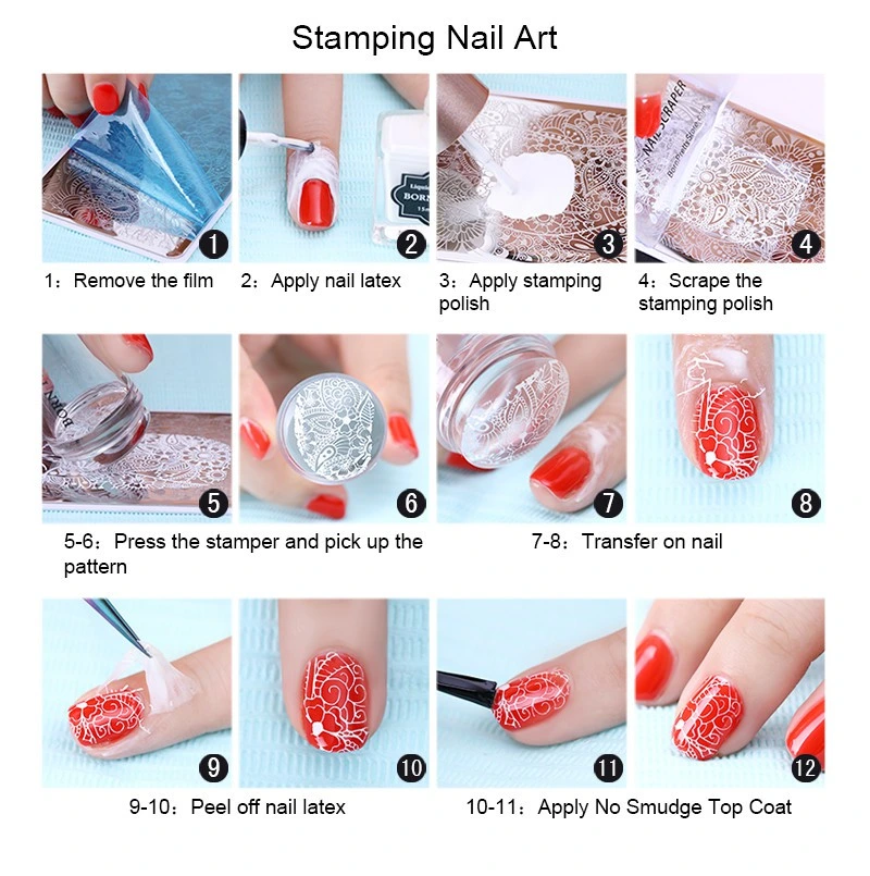 Custom Nail Art Stamping Plates Template Nail Polish Stamp Plate