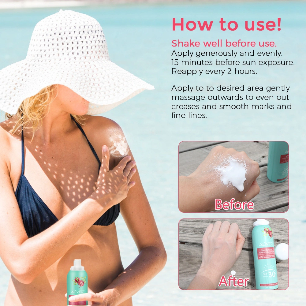 Moisturizing Isolation Red Pomegranate Sunscreen Spray Body Waterproof and Antiperspirant Sunscreen Moisturizing Concealer