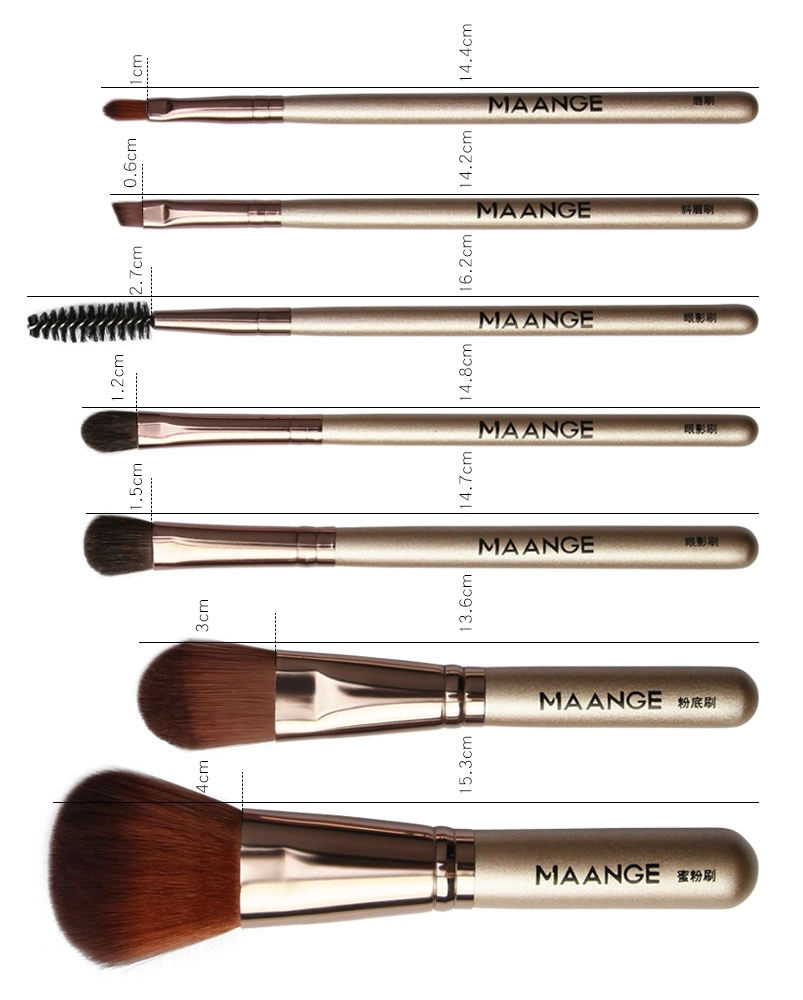 7PCS/Set Makeup Brushes Tools Kit Power Foundation Cosmetic Brush with Brush Bag