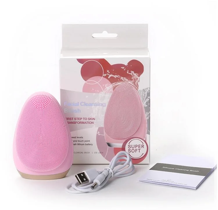 Silicone Face  Wash Cleaner Tool Deep Exfoliating Removing Blackhead Sonic Cleansing Brush