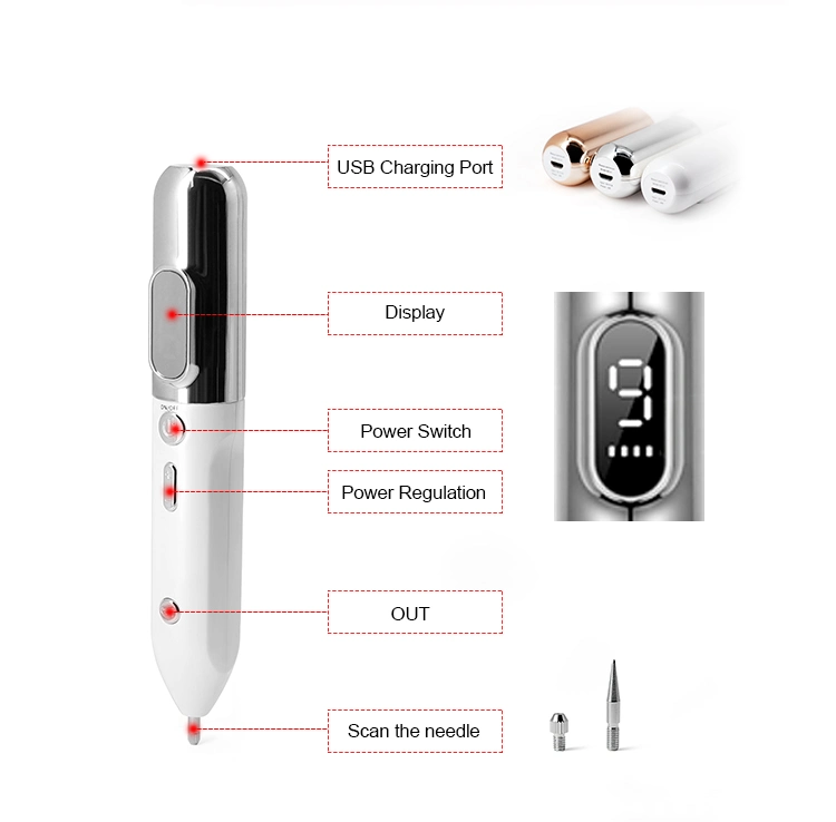 USB Charging Laser Plasma Tag/Tattoo/Mole Spot Removal Pen