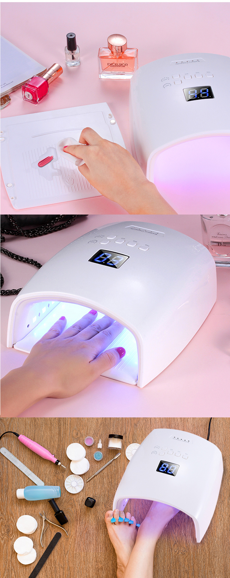 Nail Care Nail Drill and Nail Polish Lamp UV LED 48W Nail Dryer New