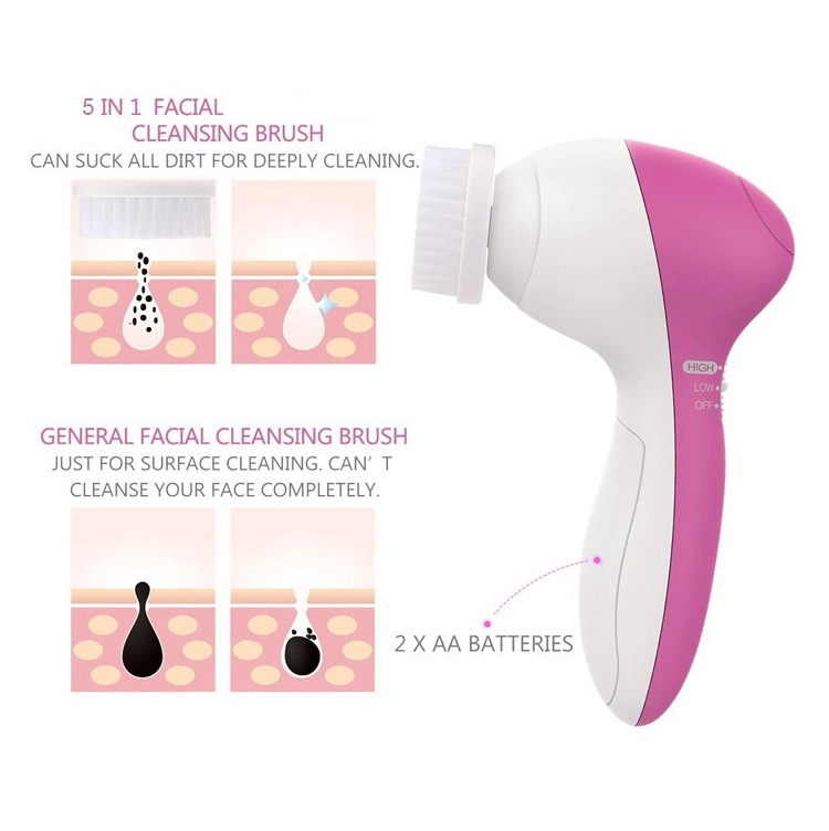 Face Wash Facial Cleanser Body Cleansing Brush 5 in 1 Beauty Care Brush