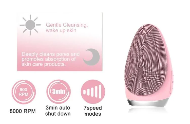 Silicone Face  Wash Cleaner Tool Deep Exfoliating Removing Blackhead Sonic Cleansing Brush