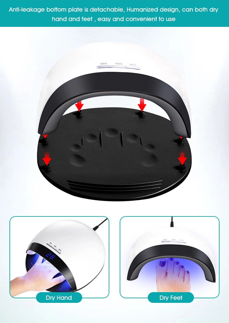 120W Nail Lamp LED UV Light Gel Polish Curing Nail Dryer Painless 3 Timing Mode