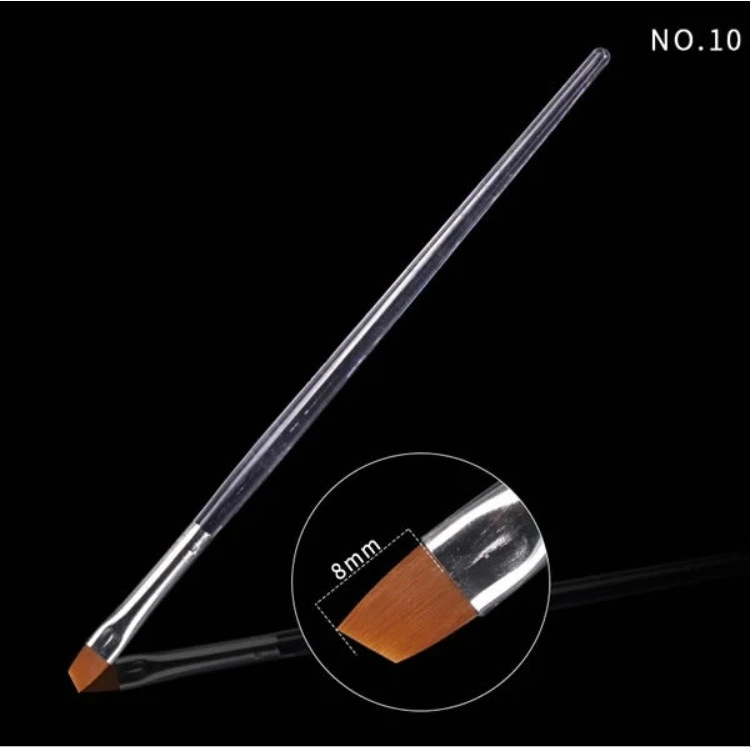 5PCS/Set Best Selling Professional Nylon Head Plastic Handle Nail Polish Brush for Fingernail Decoration