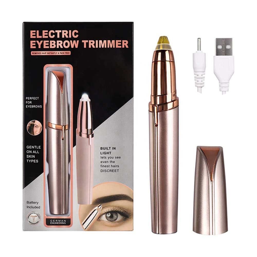 Electric Eyebrow Trimmer Painless Eye Brow Epilator Mini Eye Brow Shaper Shaver Razor Portable Facial Hair Remover for Women