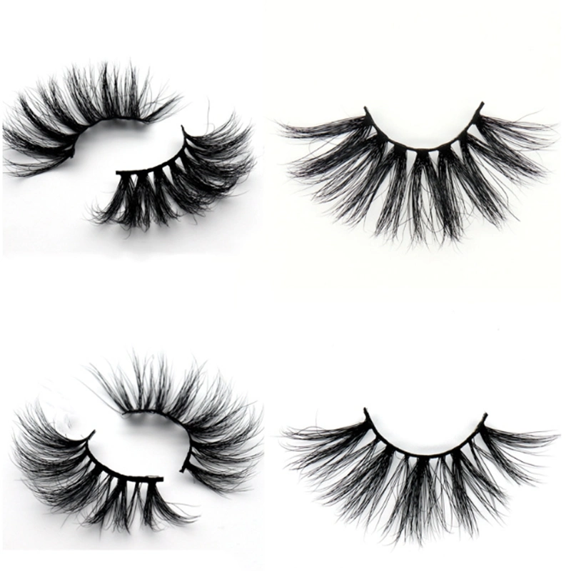 Wholesale False Eyelashes Strip Thick 100% 3D Mink Lashes Handmade Reusable Makeup Eyelash