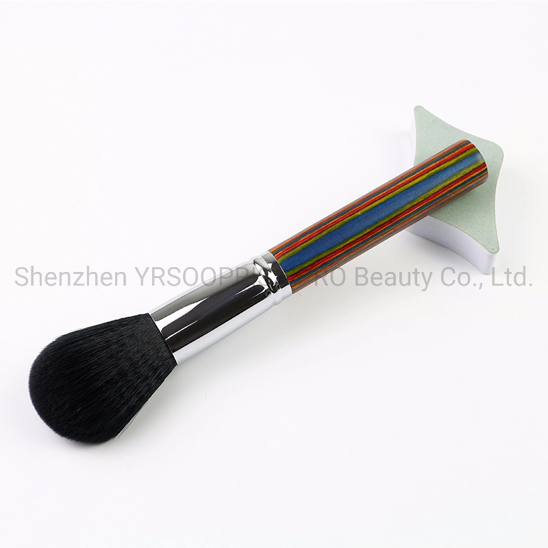 Colorful Handle Makeup Brushes 9PCS Premium Synthetic Kabuki Foundation Brush Blending Face Powder Makeup Brush Set