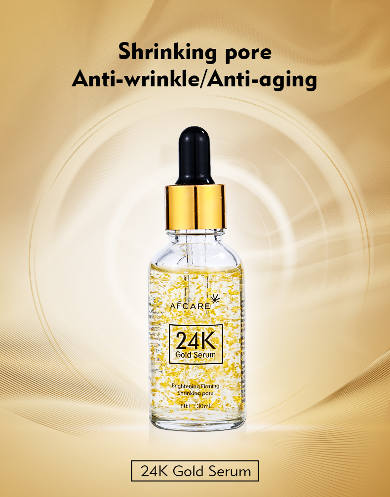 Moisturizing Essence Lift Firming Anti-Aging Anti-Wrinkles Whitening Face Skin Care 24K Gold Serum