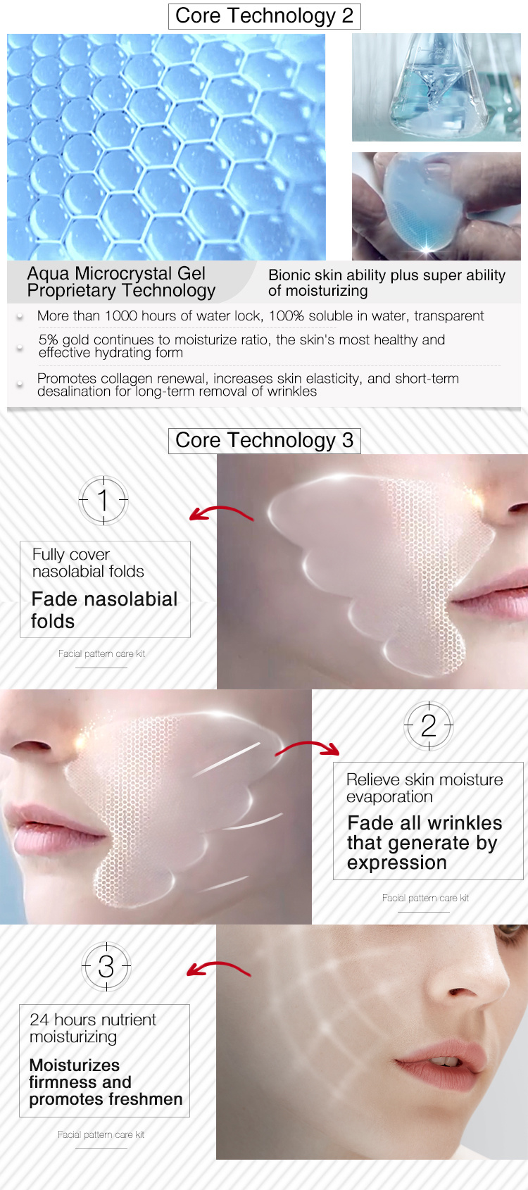 Accepting Agent Korean Face Beauty Mask Hydrogel Mask