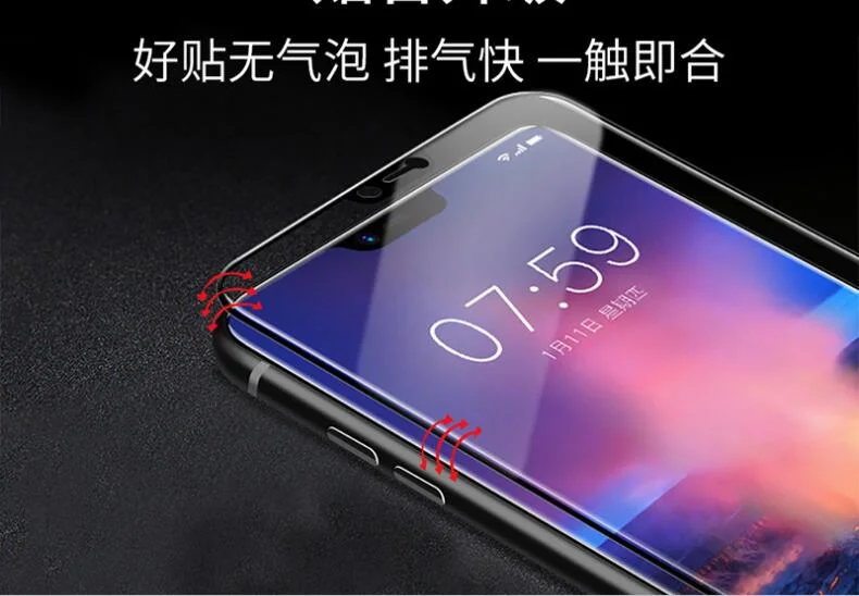 HD Tempered Glass Full Coverage Screen Protector for Vivo X21 X23 Xplay5 Xplay6