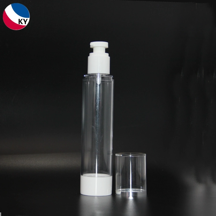Cosmetic Face Lotion Airless Pump Plastic Cream Black Plastic Liquid Foundation Bottle Packaging