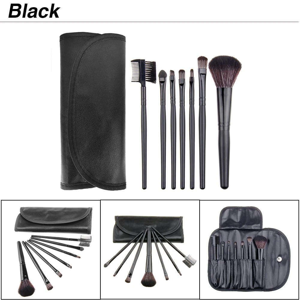 Beauty Star 7PCS Fashion Mini Travel Cosmetic Makeup Make up Brushes Set with Pouch Bag Esg10488