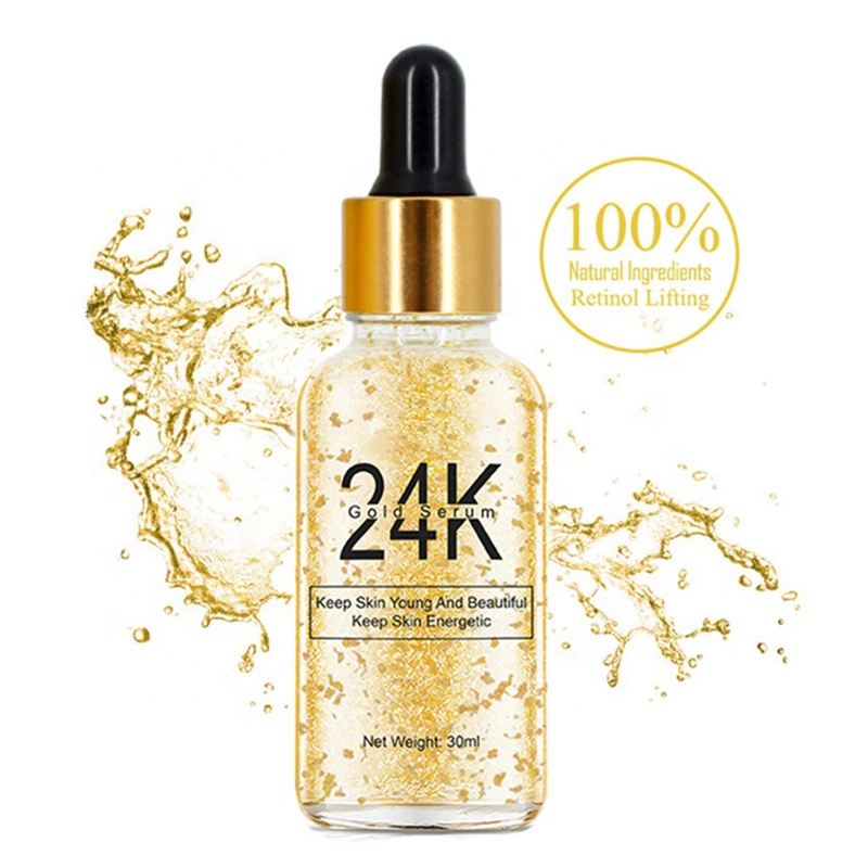 Private Label Face 24K Gold Collagen Hyaluronic Acid Essence Serum Skin Care Serum