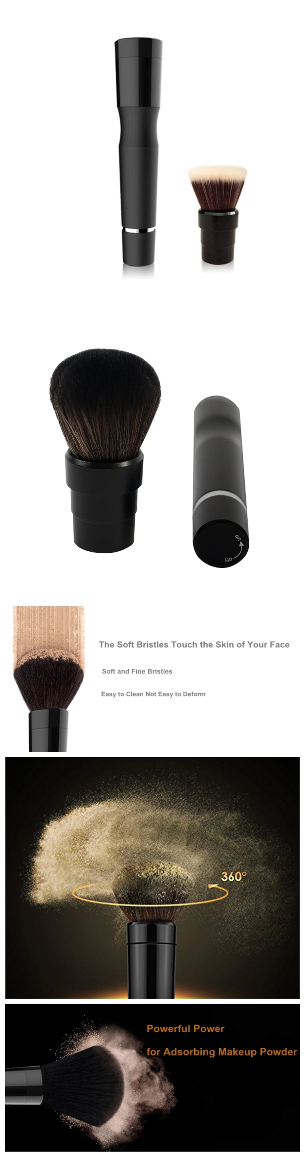 Customizable OEM&ODM Beauty Makeup Tool Automatic Electric Makeup Brush Set with RoHS&CE