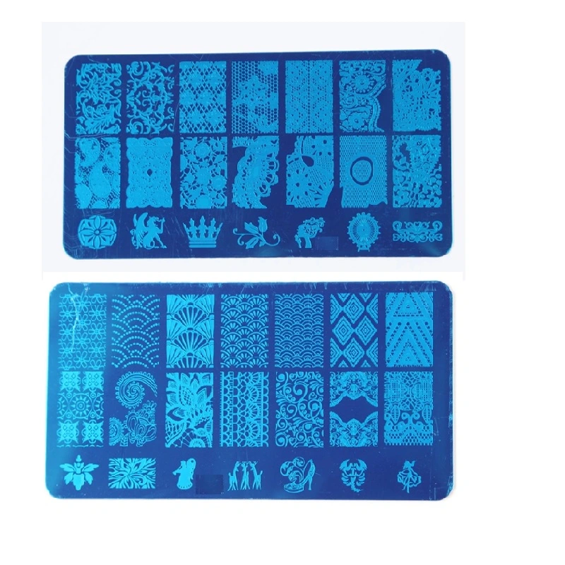 Nail Manicure Plates Polish Stamper Scraper Set Nail Art Stamp Plate