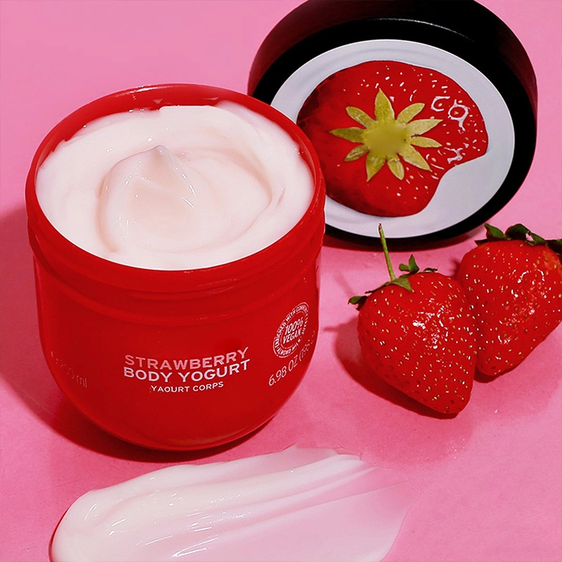 OEM/ODM Body Yogurt Rose/Banana/ Moringa Moisturizer Body Cream Strawberry/Mango/Almond Milk Body Lotion
