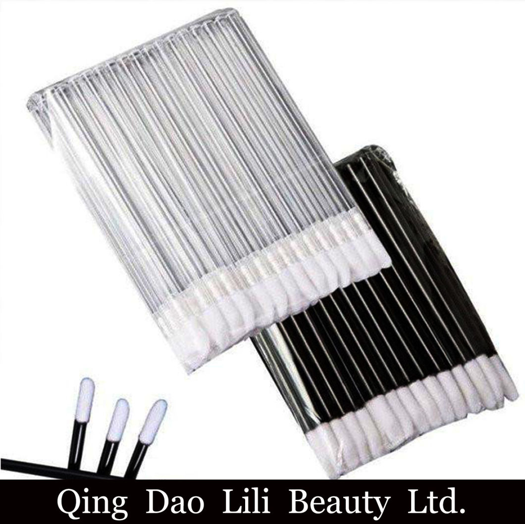 Factory Price Disposable Clear Handle Lip Brush Lint Free Lip Gloss Applicator