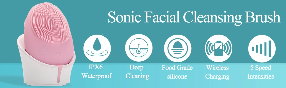 Sonic Facial Brush Rechargeable Face Silicone Brush Joy Beauty Products
