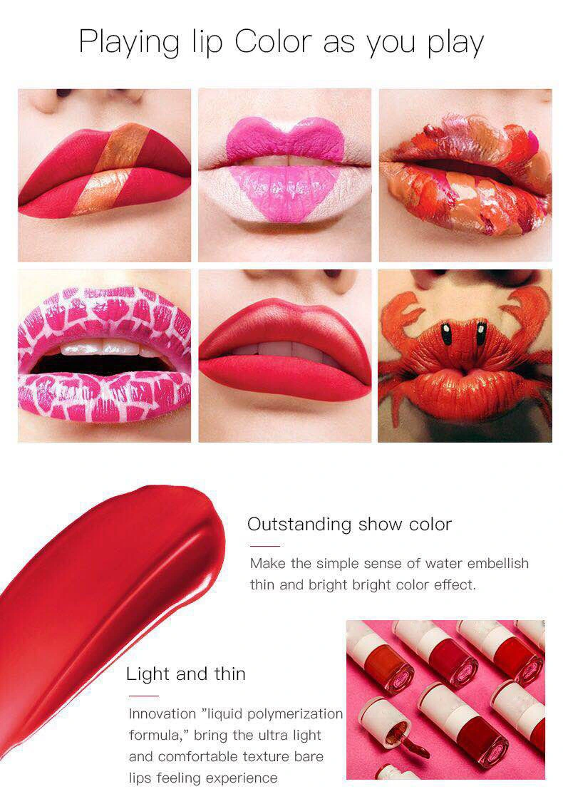 No Logo 16 Colors Vegan Liquid Lipstick Nude Matte Liquid Lipsticks