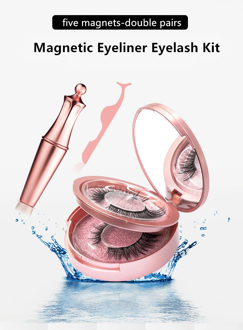 Wholesale Magnetic Eyelashes Magnetic Eyeliner Eye Lashes Magnetic Eyelashes Private Label with Eyeliner Lashes