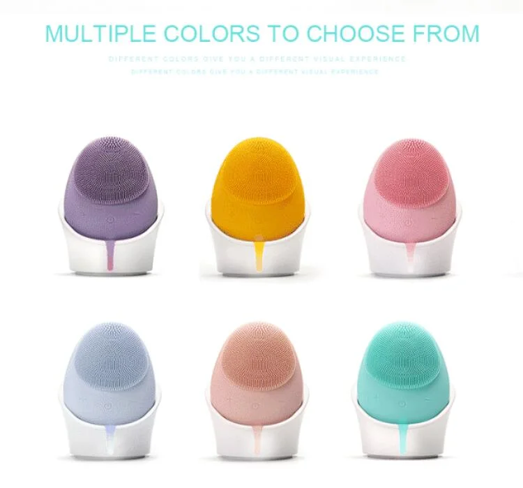 Portable Waterproof Facial Cleansing Brush Silicone Mini Cleaner Deep Pore Cleaning Face Brush