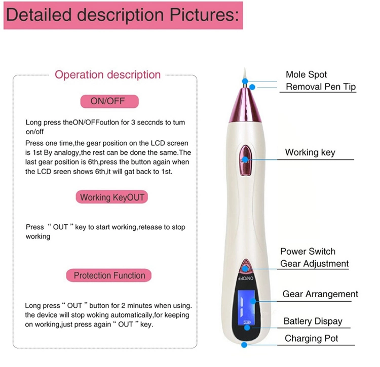 Plasma Pen Mole Laser Spot Removal Pen Tattoo Removal Pen