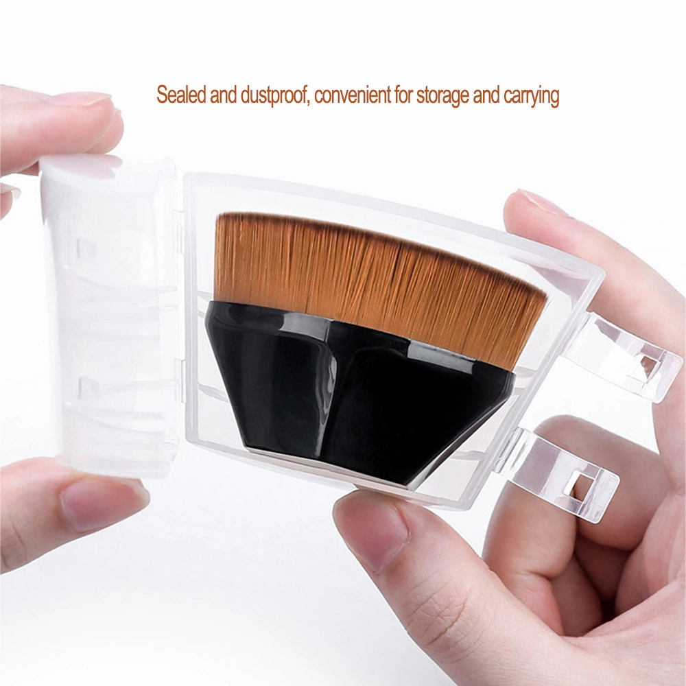 Makeup Face Brush, Liquid Powder Foundation Brush for Blending Liquid, Cream or Flawless Powder Cosmetics Flat Top Hexagon with Case OEM
