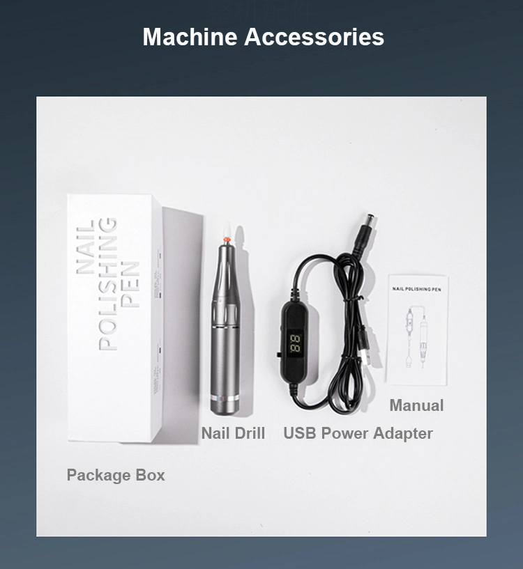 Pen Shape Electric Nail Drill Manicure Filer Kit Nail Polish Machine Set