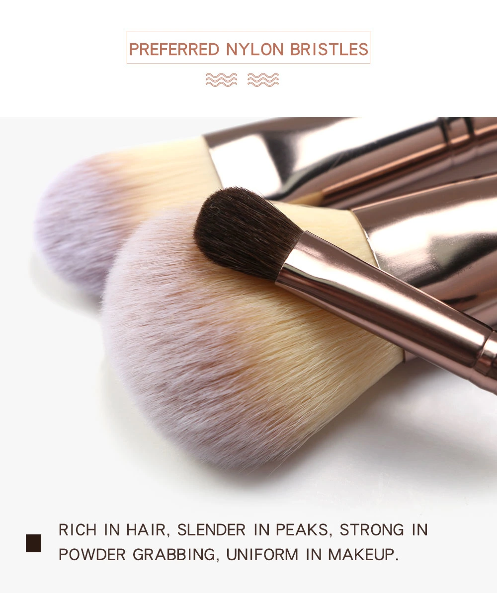 7PCS Profession Nylon Hair Barrel Makeup Brushes Face Eye Shadow Foundation Cosmetic Brush