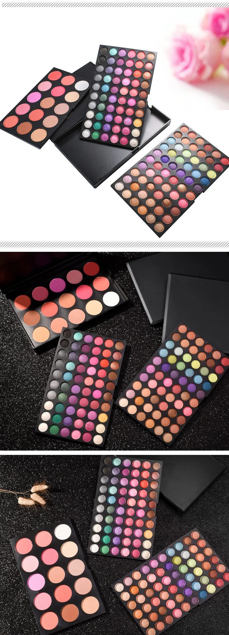 Occident Pearly Matte 3-Layer Practical Blush Eye Shadow Makeup Palette 135 Color Eye Shadow Palette