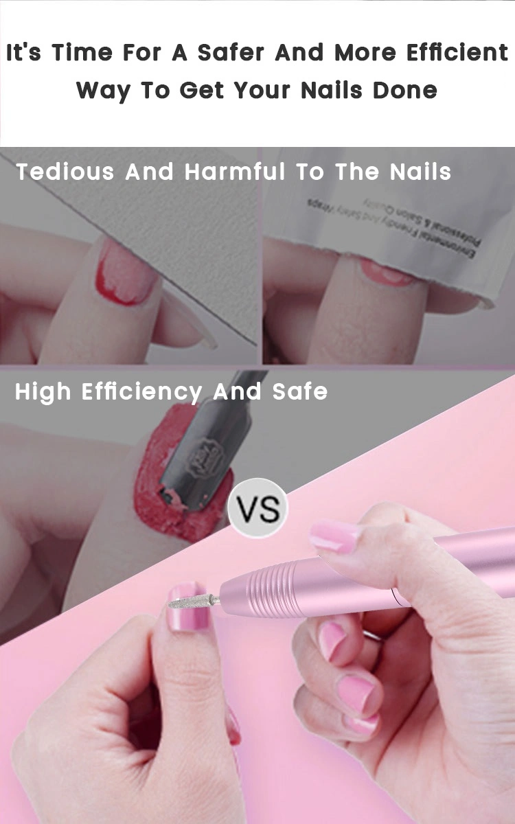 Electric USB Nail Drill Pen to Remove DIP Powder Gel Polish Cuticle Acrylic Nail