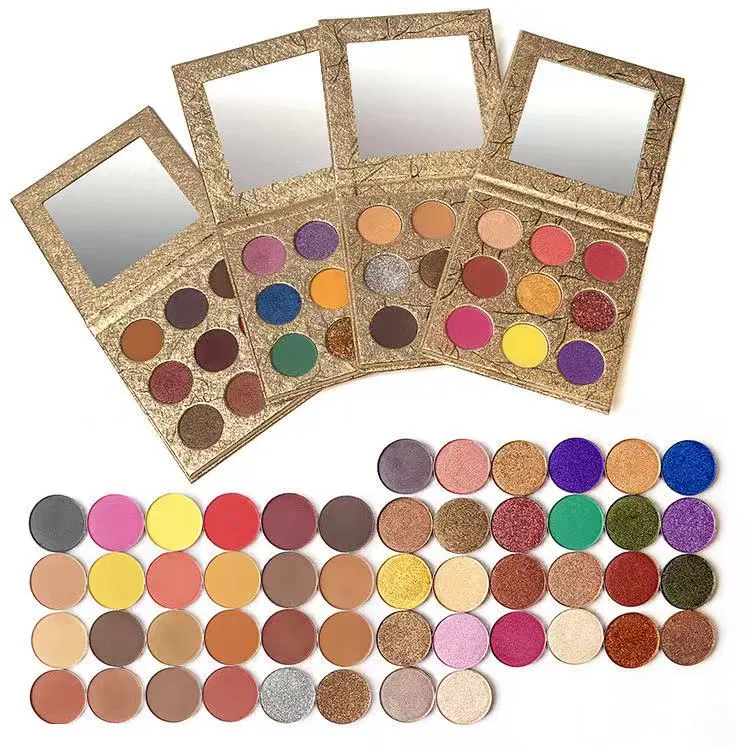 Customized Brand Eye-Shadow Palette 9 Color Eyeshadow No Logo Gold Eyeshadow Palette DIY Eyeshadow Palette