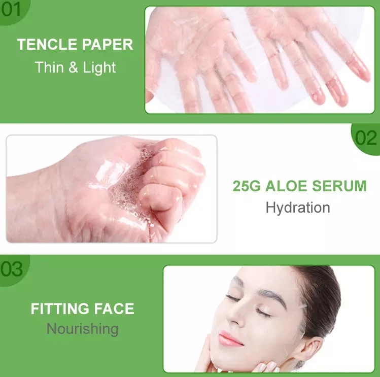 Plant Extracts Aloe Face Masks Collagen Essence Facial Mask Moisturizing Firming Oil-Control Facial Mask Sheet