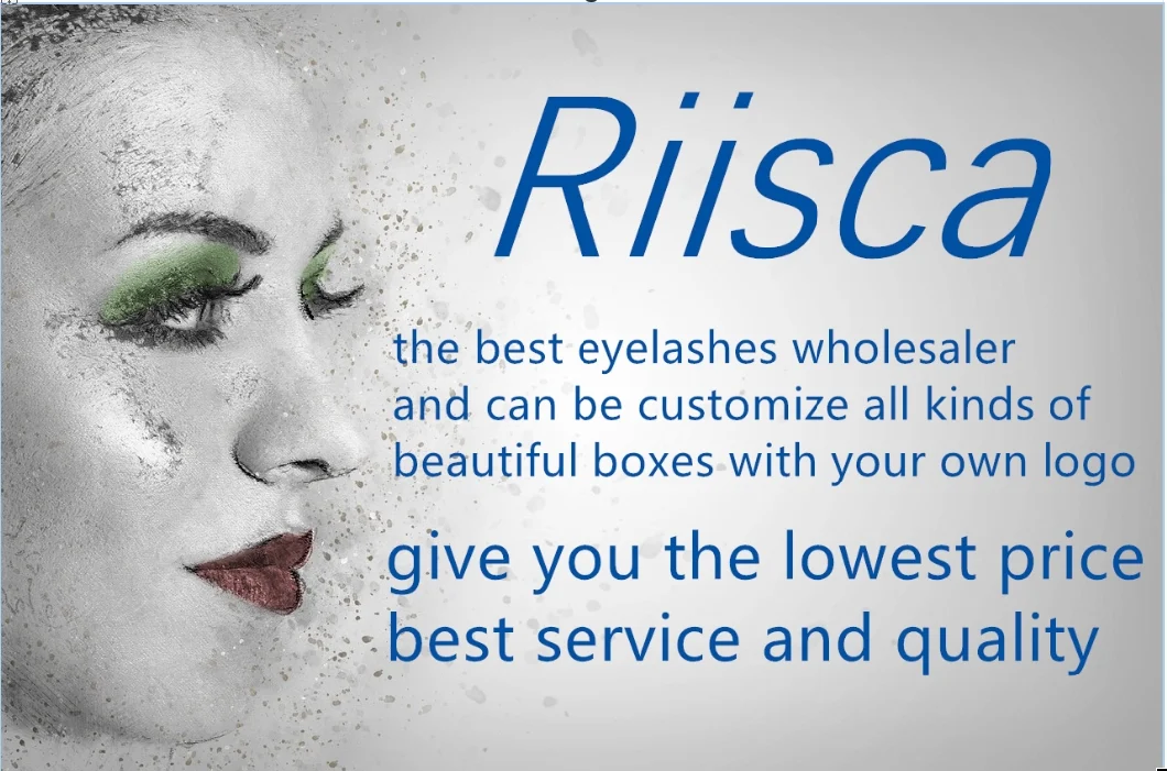 Riisca Silk/Mink Eyelash Extension Supplies Customized Wholesale False Eyelash