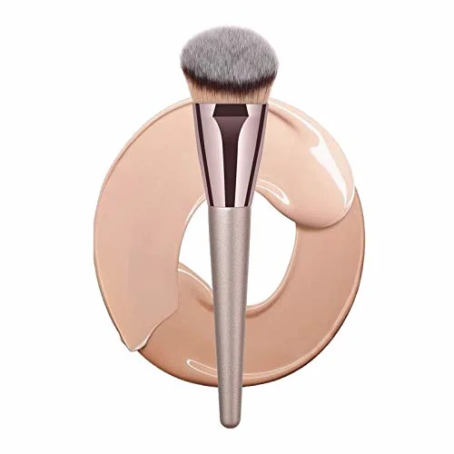 Foundation Makeup Brush Premium Synthetic Foundation Brushes, Cream or Flawless Powder Blush Cosmetics - Buffing, Stippling, Gold Color Cosmetics Brushes