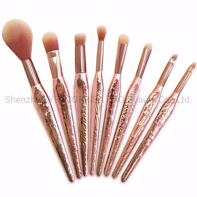 Luxury Rose Gold Makeup Brush Set Professional Soft Hair Fan Kabuki Powder Highlighter Eye Makeup Tools